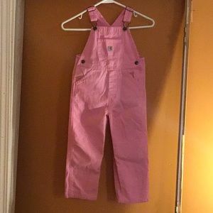 Pink carhart overalls, 4T